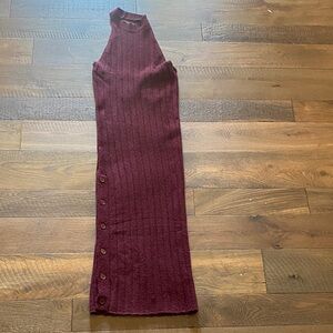 Forever 21 Maroon Knit halter Dress with Button Accents see stock photo for fit